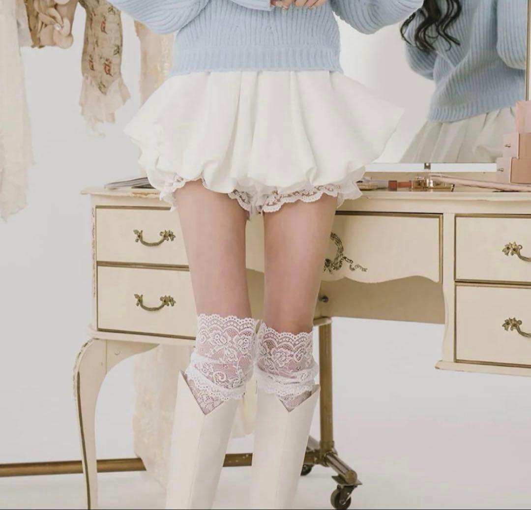 darich ダーリッチ　ボリュームバルーンミニスカート　WHT FREE