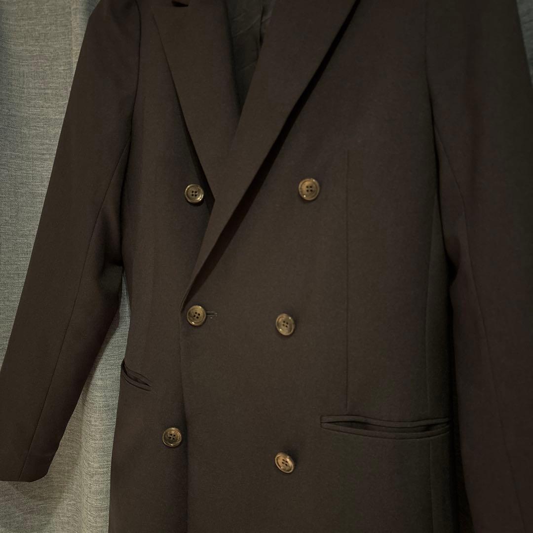 【美品】SUIT SELECT洗えるスーツセット ダブルジャケット&ワイドパンツ