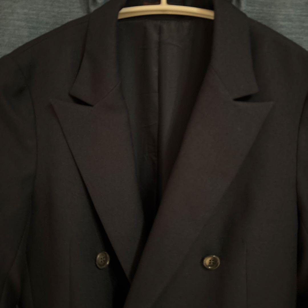 【美品】SUIT SELECT洗えるスーツセット ダブルジャケット&ワイドパンツ