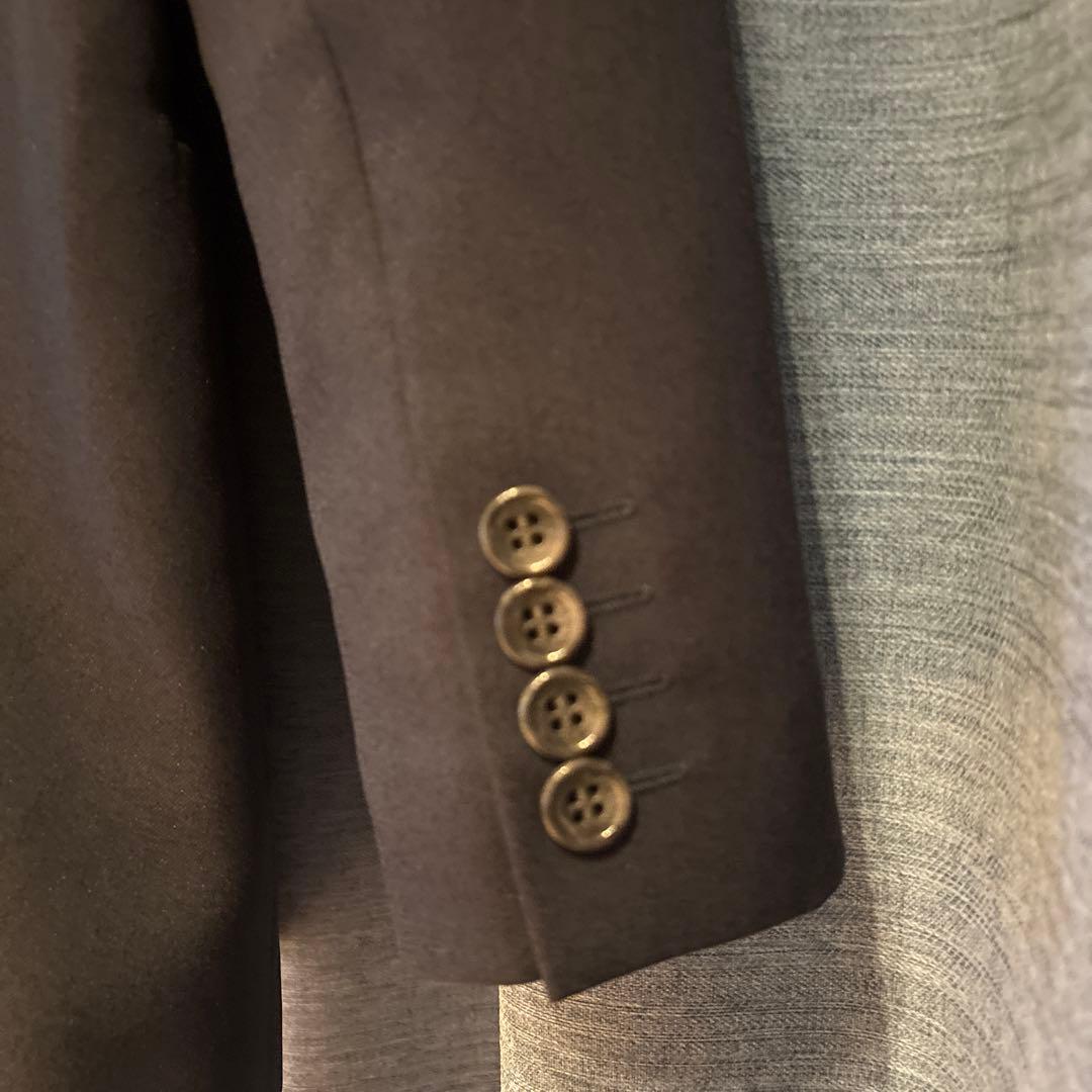 【美品】SUIT SELECT洗えるスーツセット ダブルジャケット&ワイドパンツ