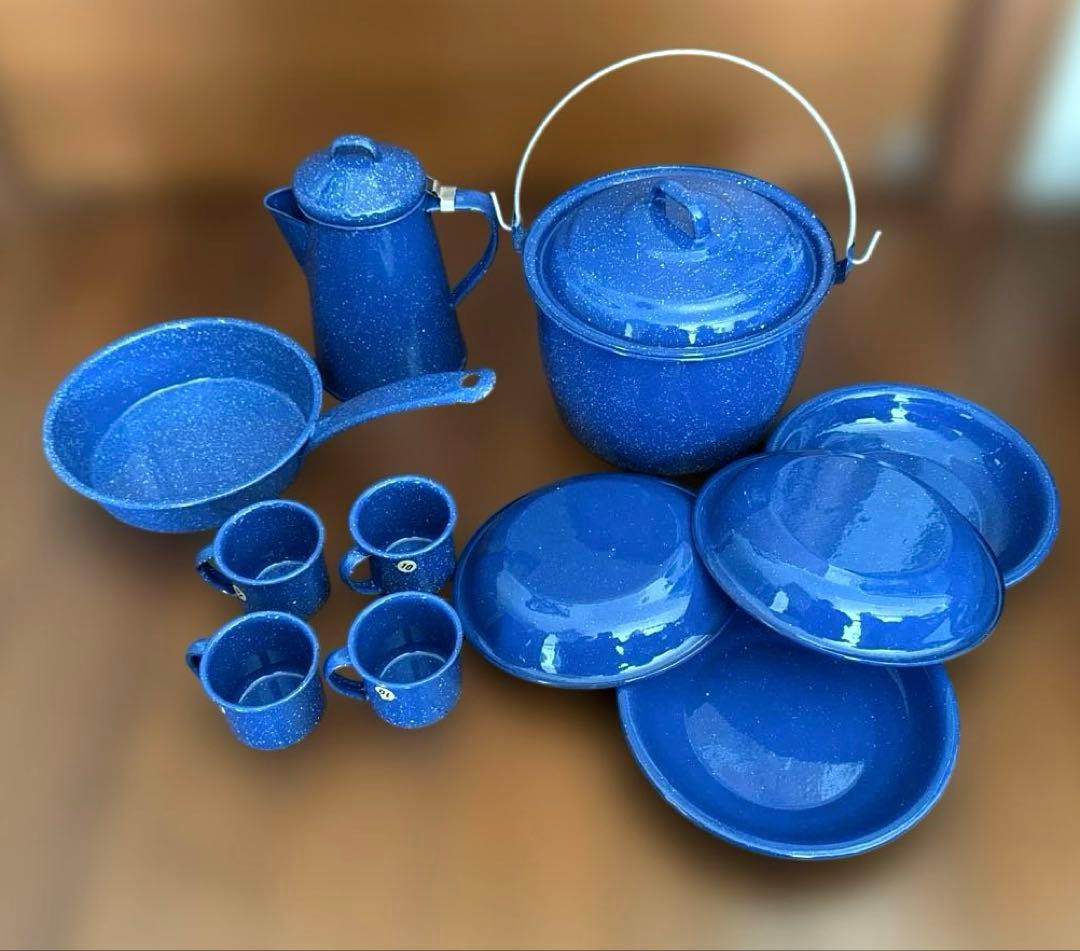 【ヴィンテージ】CINSA ★ シンサ キャンプセット他！ホーロー 食器・鍋