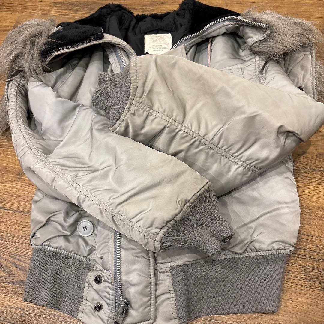 【80s旧タグ】Alpha n-2b フライトジャケット シルバー USA製