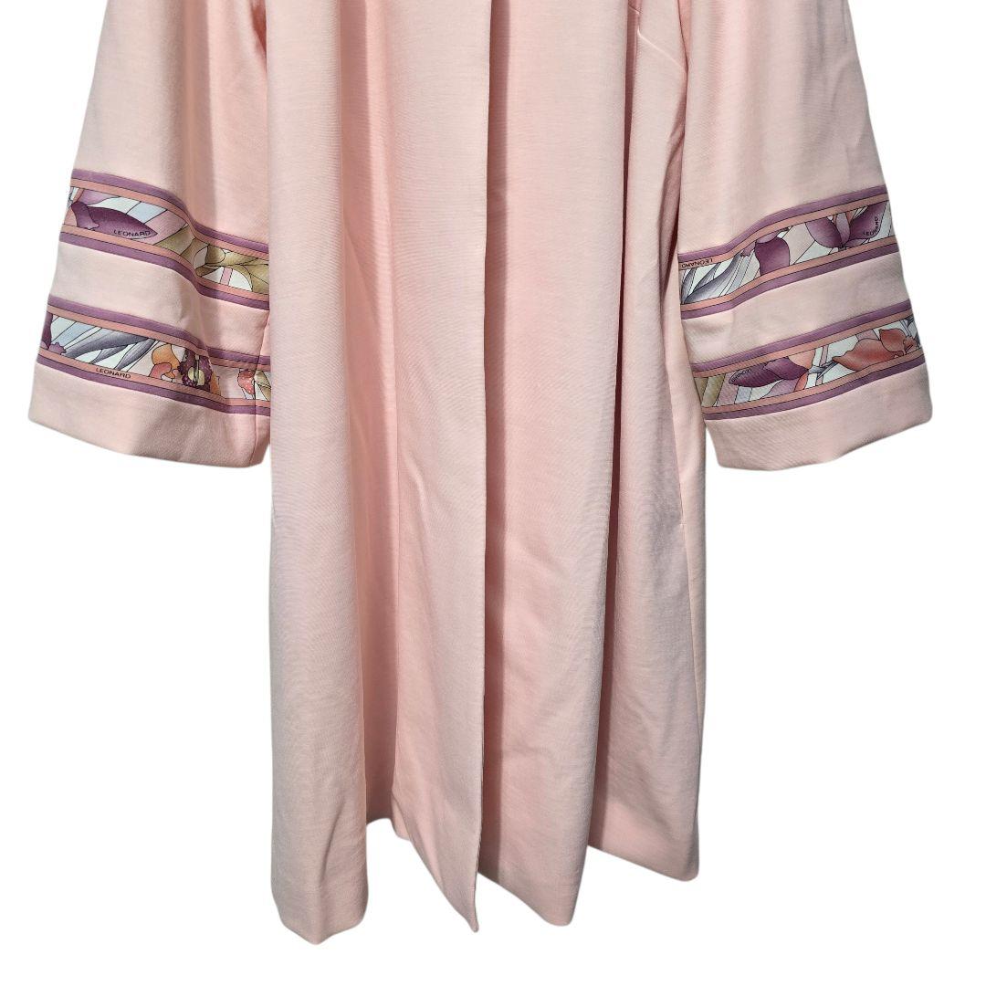 LEONARD レオナール スプリングコート ノーカラーコート 44