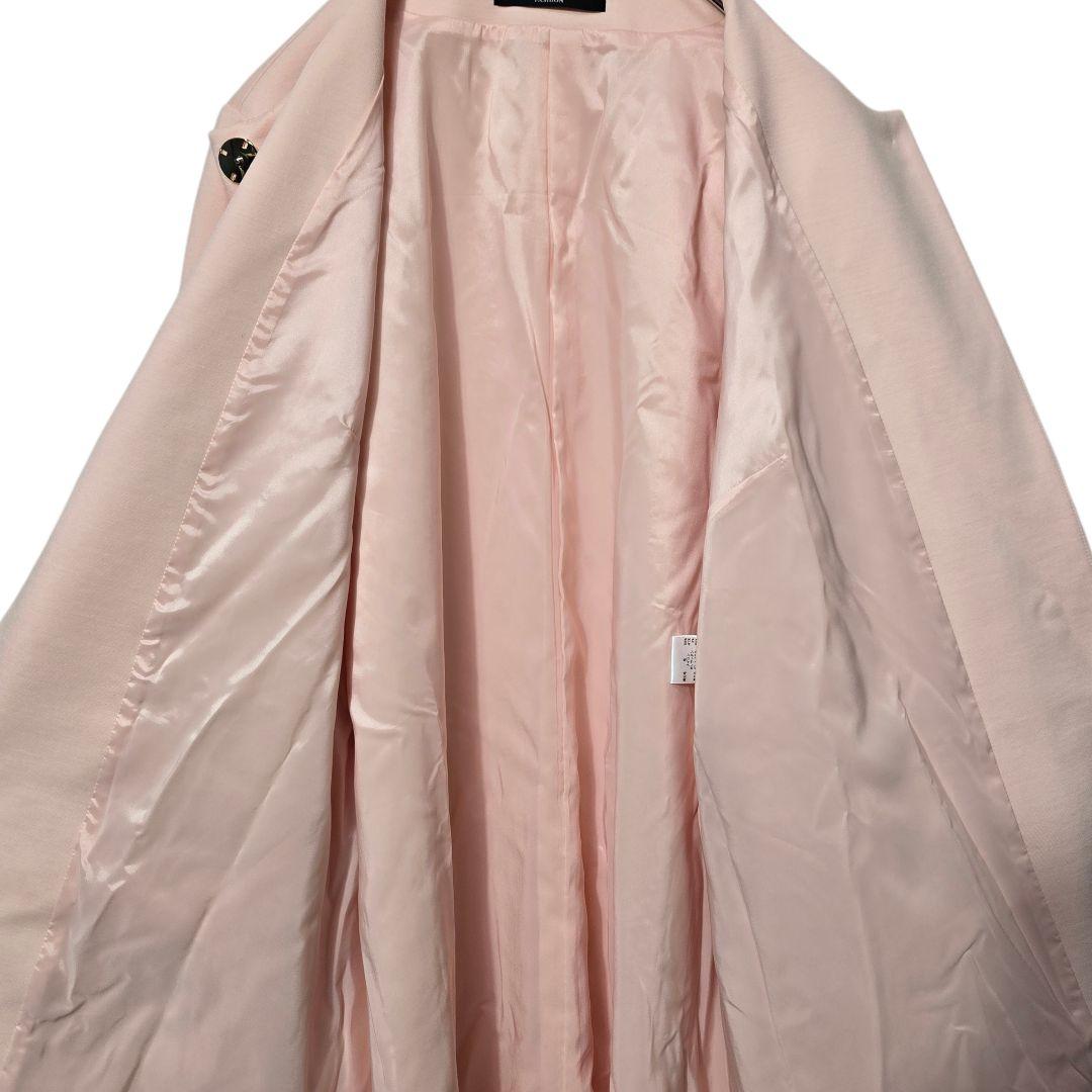 LEONARD レオナール スプリングコート ノーカラーコート 44