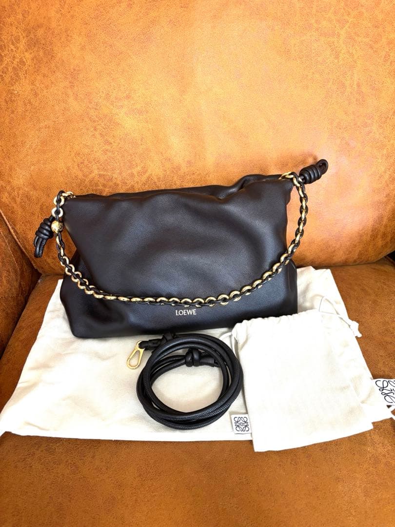 専用　LOEWE ロエベ フラメンコパース ミディアム ブラック 正規品