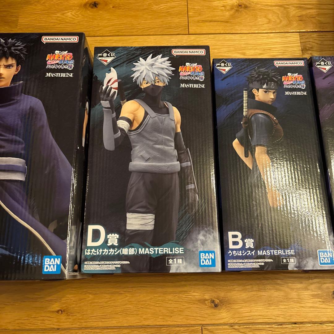 一番くじナルト　オビト　カカシ　シスイ　イタチフィギュアセット