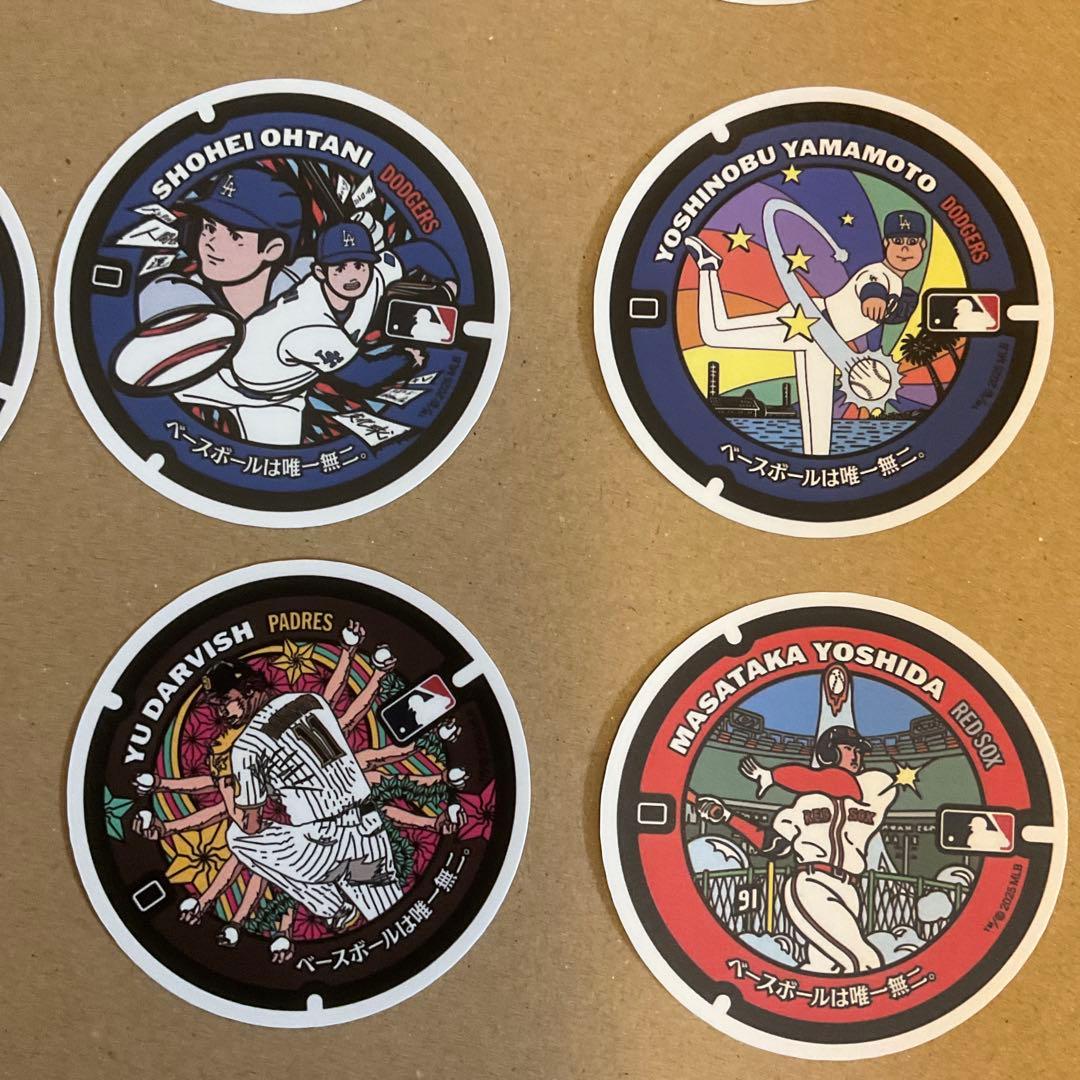 MLBマンホールステッカー　 12種類コンプリート　JALPLAZA