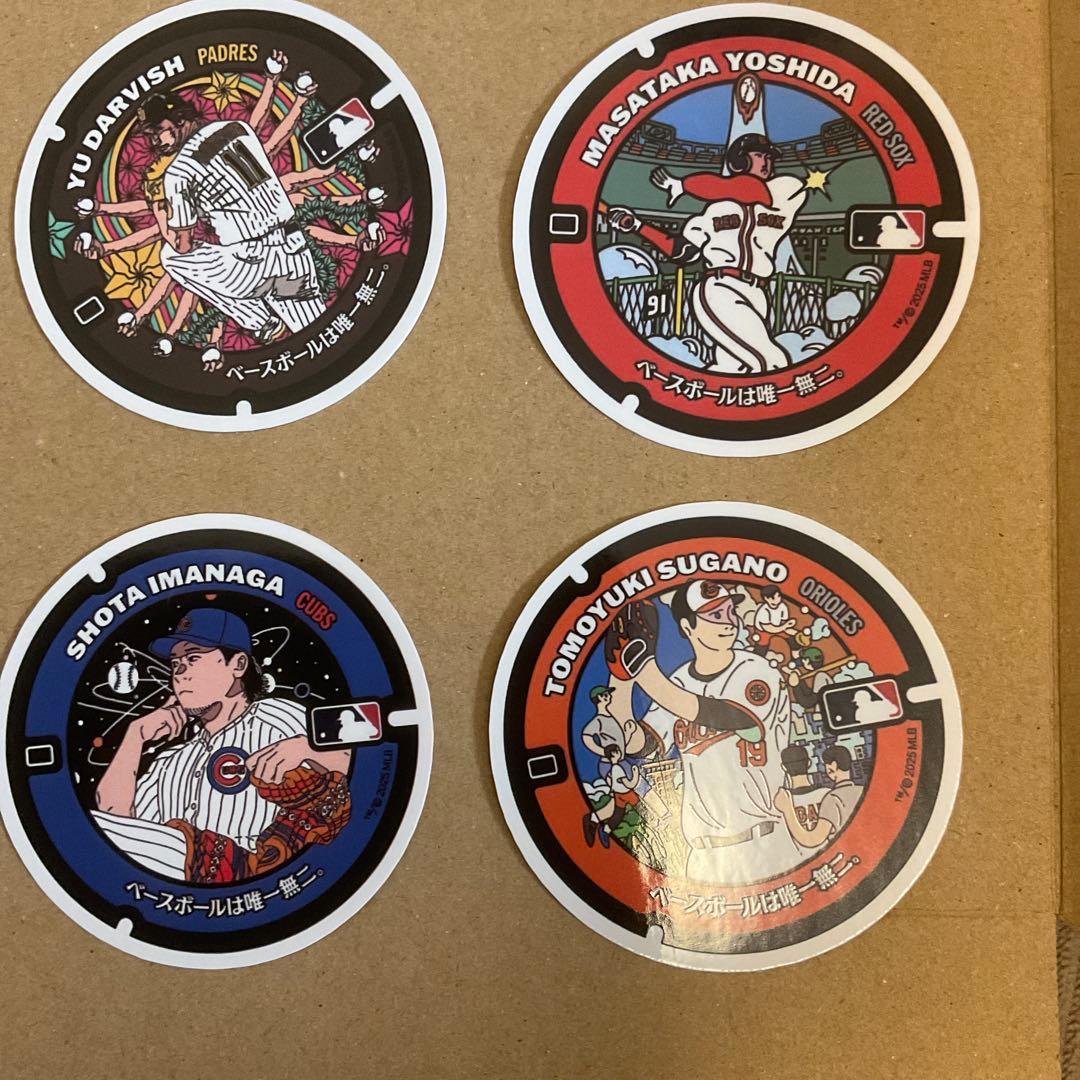 MLBマンホールステッカー　 12種類コンプリート　JALPLAZA