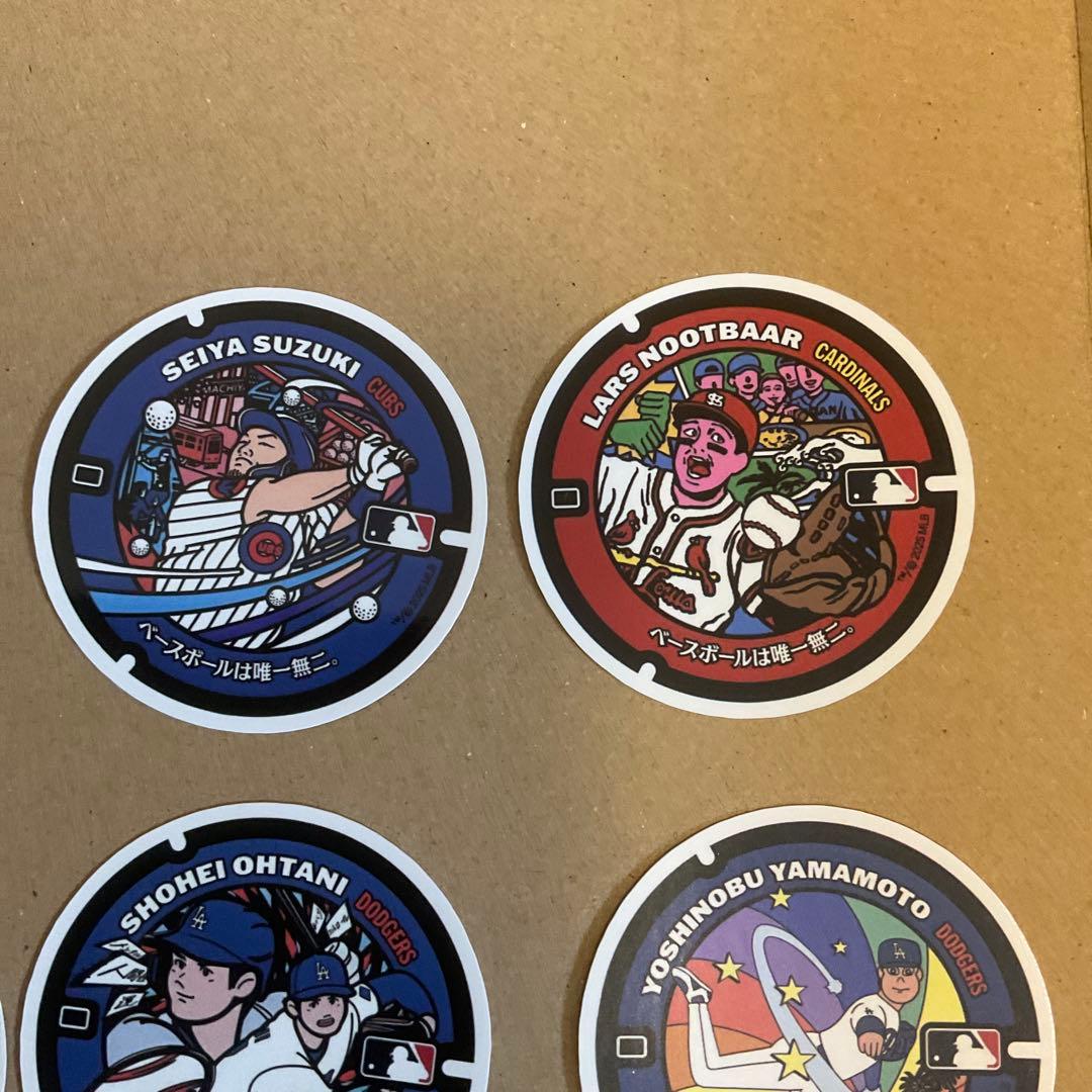 MLBマンホールステッカー　 12種類コンプリート　JALPLAZA