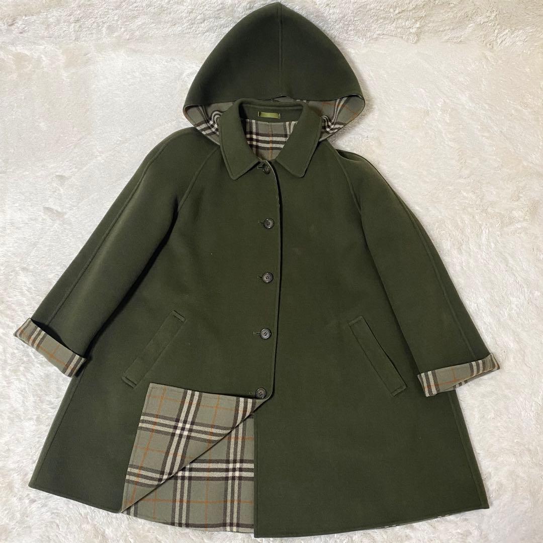 Burberrys ピーコート カシミア混 ダブルフェイス カーキ S(M相当)