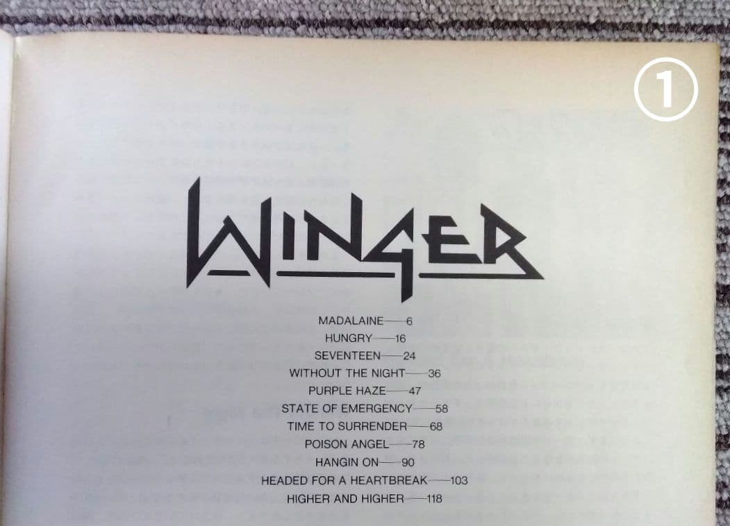 ウィンガー 楽譜 WINGER スコア レブビーチ 2冊セット TAB譜