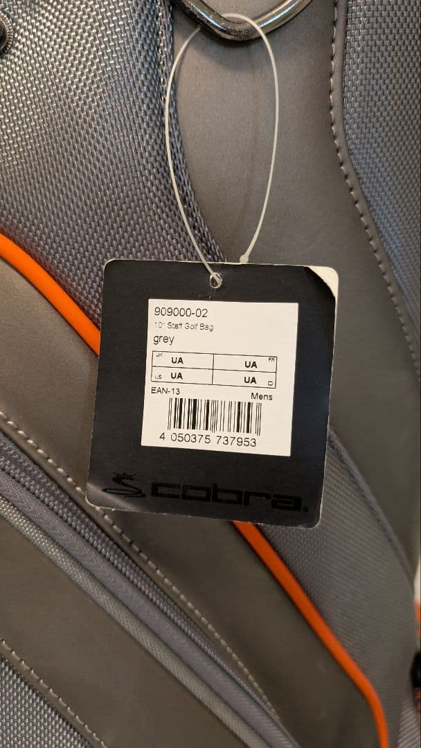 コブラ　キャディバッグCobra グレー/オレンジ　リッキー・ファウラー