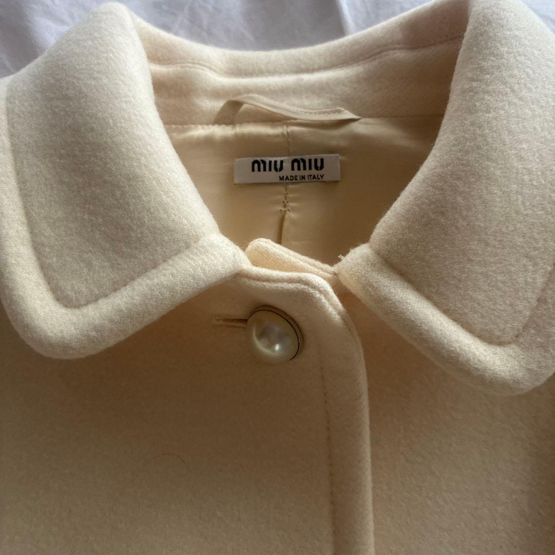miu miu アイボリー ロングコート
