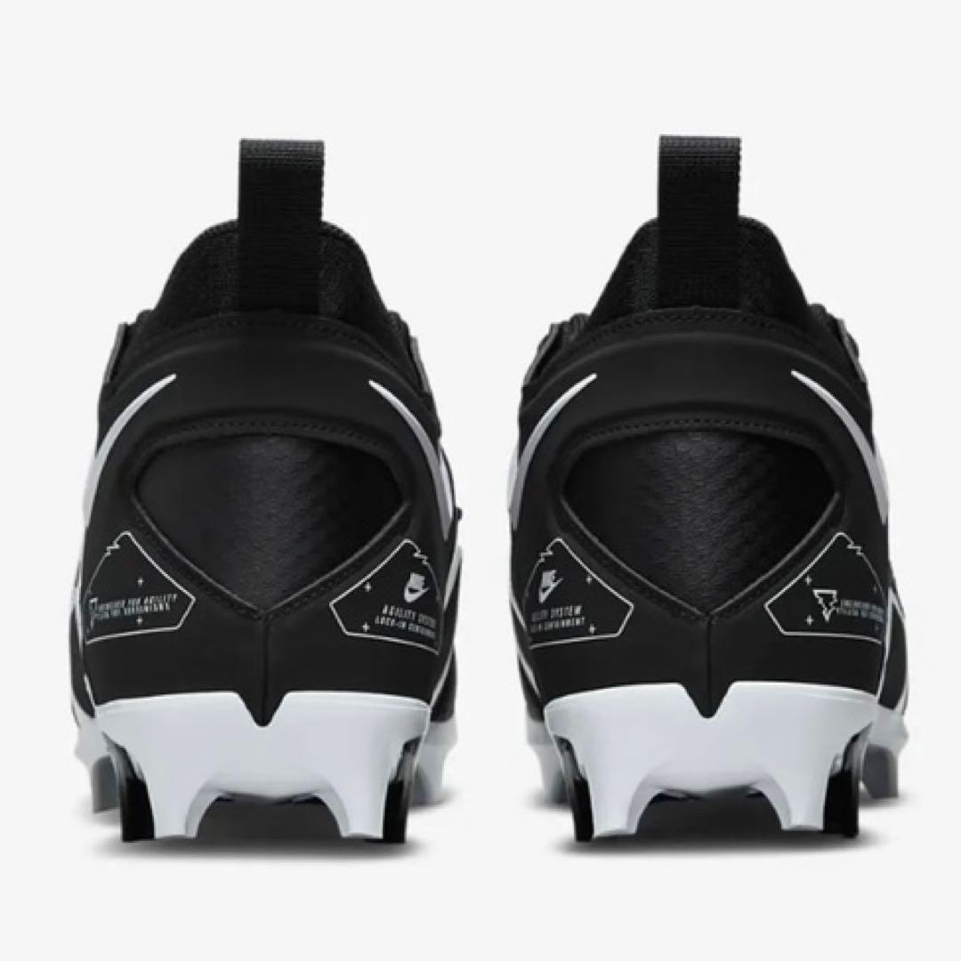 ナイキ 28 アルファメナス 3 アメフト スパイク シューズ 靴 黒 ミッド