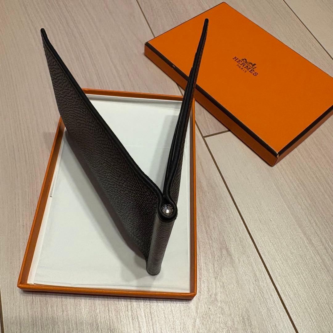 【希少品】HERMES エルメス マネークリップ ポーカー ブラック