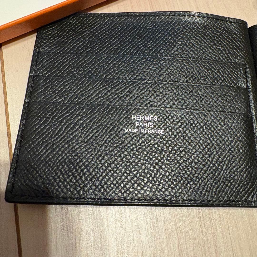 【希少品】HERMES エルメス マネークリップ ポーカー ブラック