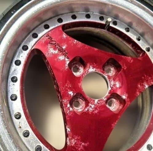 【希少！】アドバンレーシング Oni 15インチ レッド 4穴 深リム