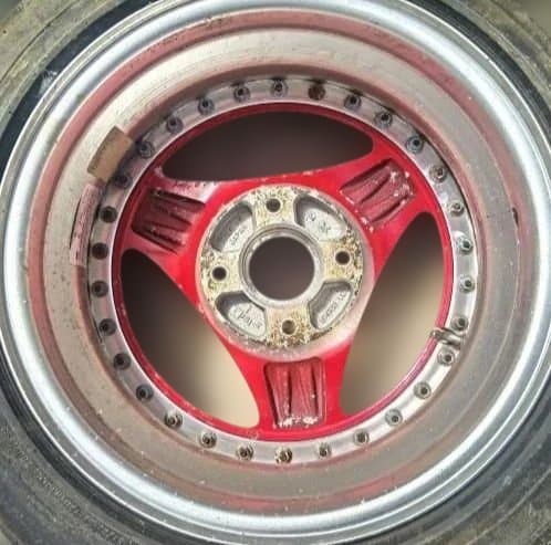 【希少！】アドバンレーシング Oni 15インチ レッド 4穴 深リム