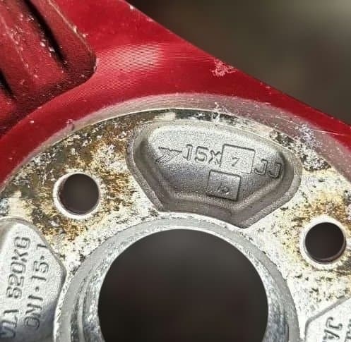 【希少！】アドバンレーシング Oni 15インチ レッド 4穴 深リム