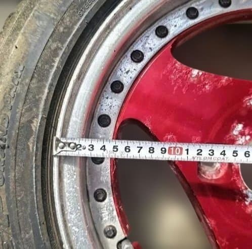 【希少！】アドバンレーシング Oni 15インチ レッド 4穴 深リム