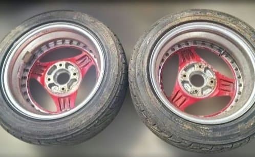 【希少！】アドバンレーシング Oni 15インチ レッド 4穴 深リム