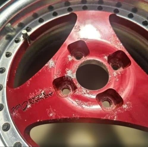 【希少！】アドバンレーシング Oni 15インチ レッド 4穴 深リム