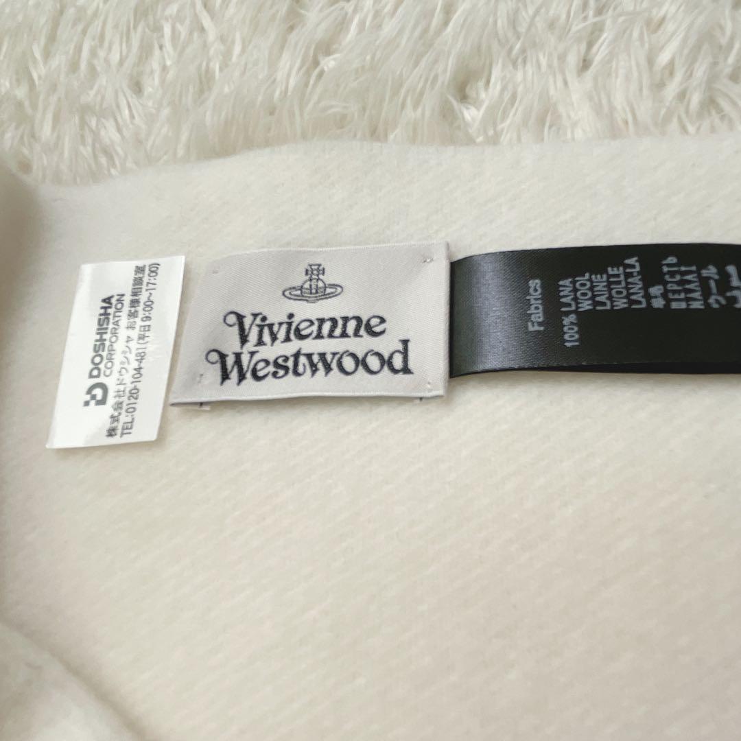 未使用　ヴィヴィアンウエストウッド　マフラー　 ホワイト　刺繍　イタリア製