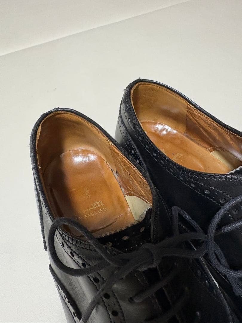 Alden オールデン ブラックカーフ セミブローグ 7.5 ジャンク品