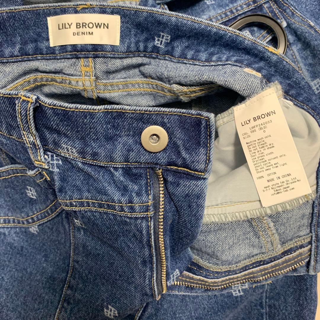 LILY BROWN ハーフスリーブデニムジャケットデニムワイドパンツ