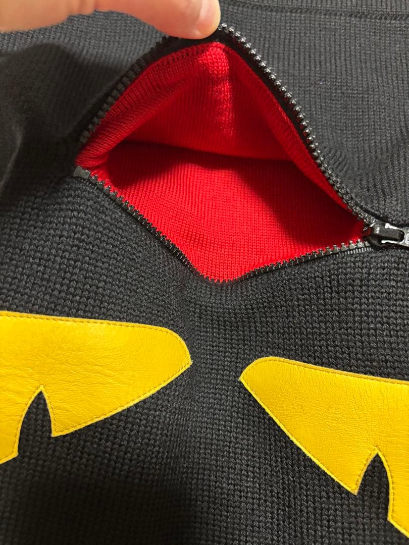 【美品】FENDI フェンディ モンスター マフラー ブラック バグズアイ