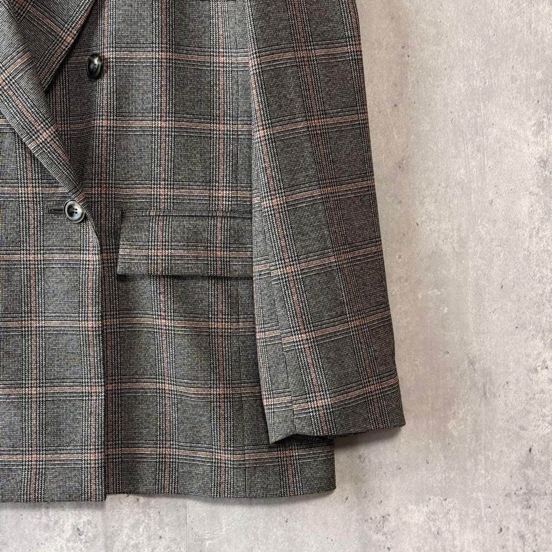 未使用✨プルミエアロンディスモン グレンチェックダブルジャケット テーラード