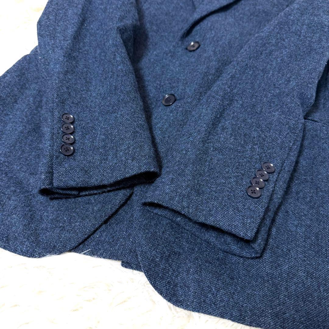 トゥモローランド MOON ウールツイード ジャケット ネイビー 48