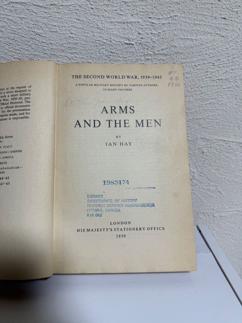 洋書 Arms and the Men Ian Hay 1945