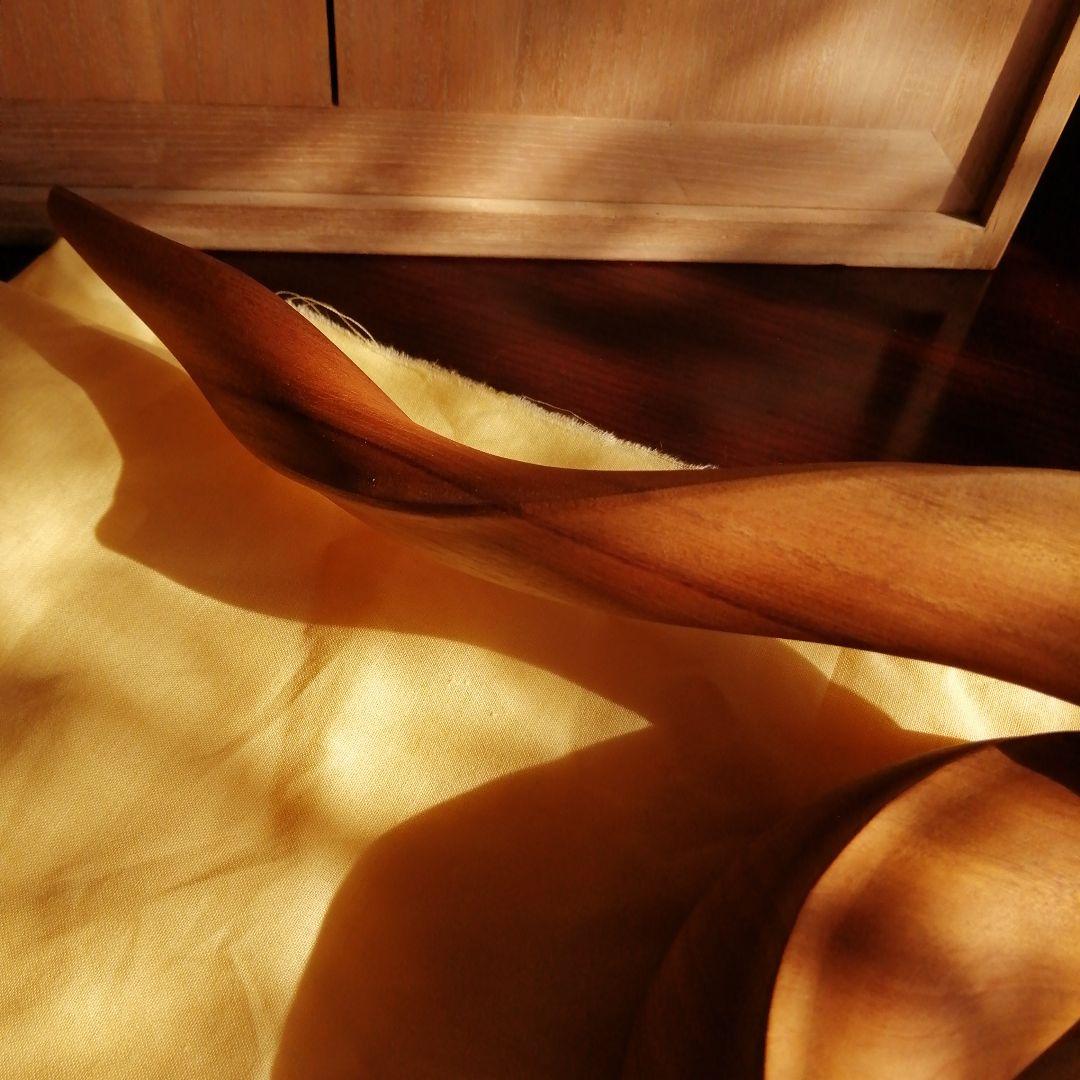 加藤潮光　木彫昇龍　38.5cm