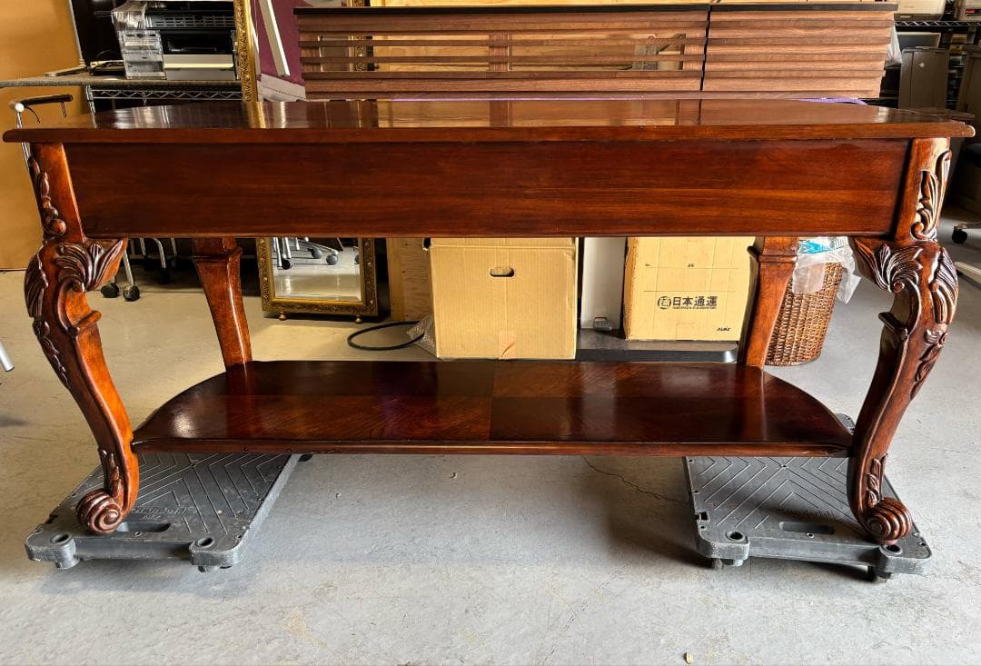 ヨーロッパ系 アンティーク 大型コンソール、サイドテーブル幅153cm Used