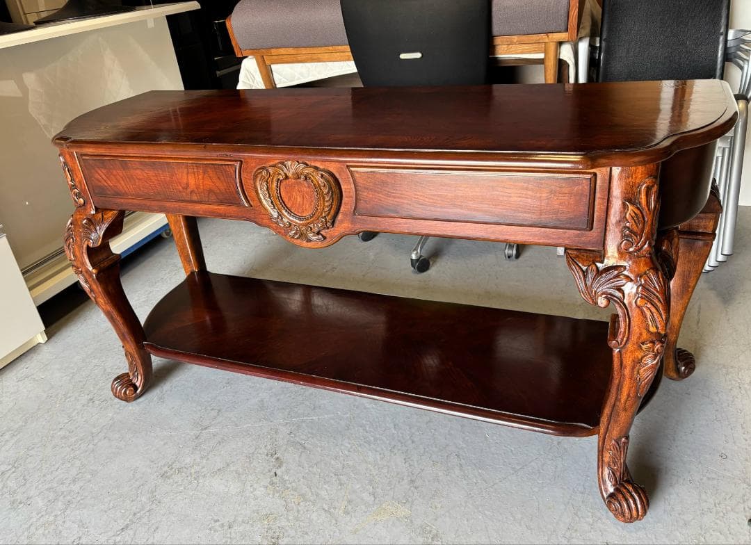 ヨーロッパ系 アンティーク 大型コンソール、サイドテーブル幅153cm Used