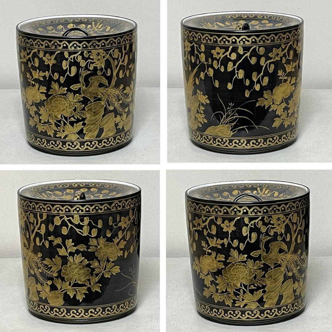 皆具 西村徳泉 金襴手 共箱 平安 徳泉 水指 建水 杓立 蓋置 茶道具