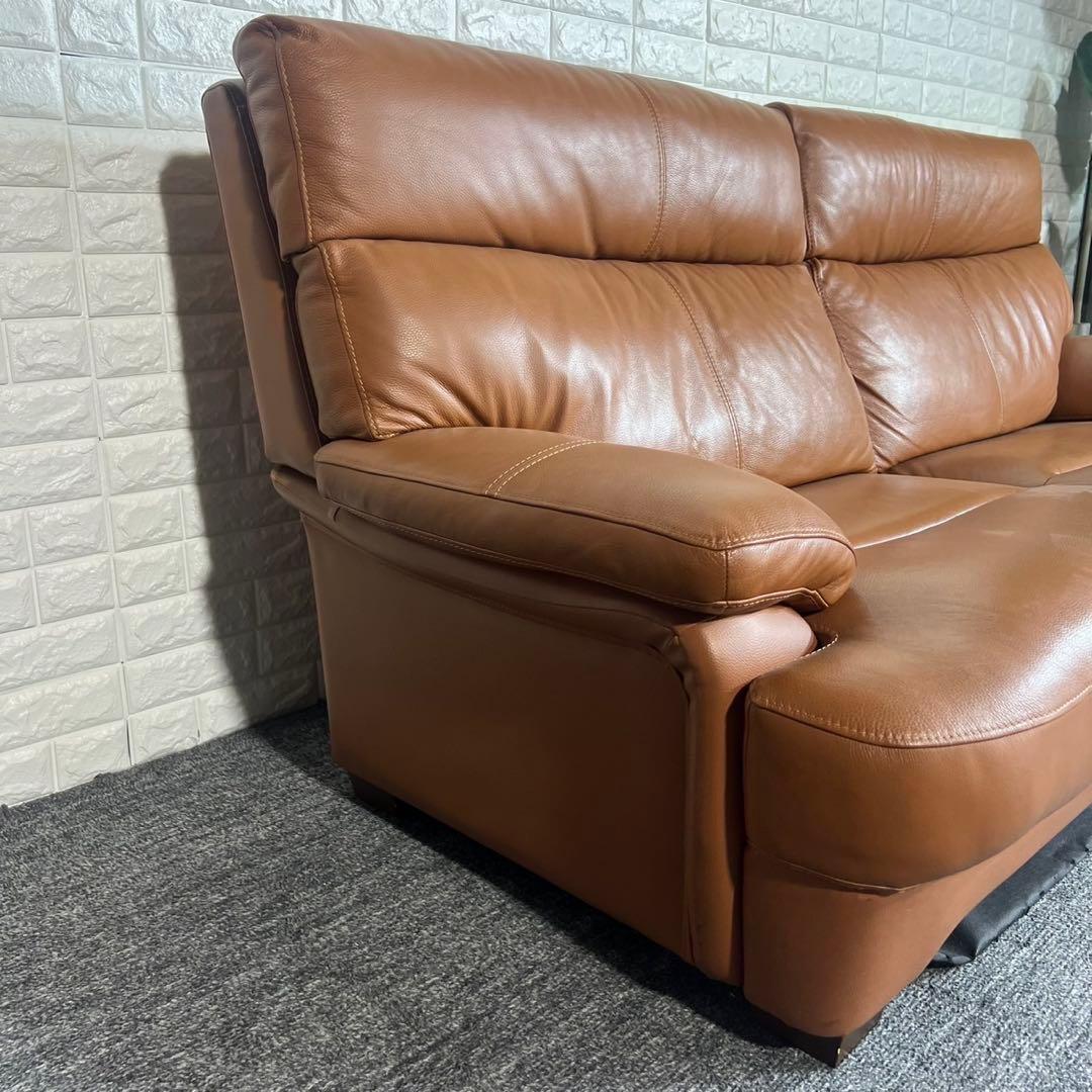 レザーソファ ３人掛け ハイバック ソファ 革張り 家具 インテリア G025