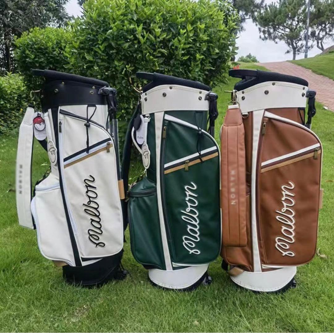 漁師キャディバッグ 帽子袋 ボーケイ キャディバッグ PUレザー スポーツゴル