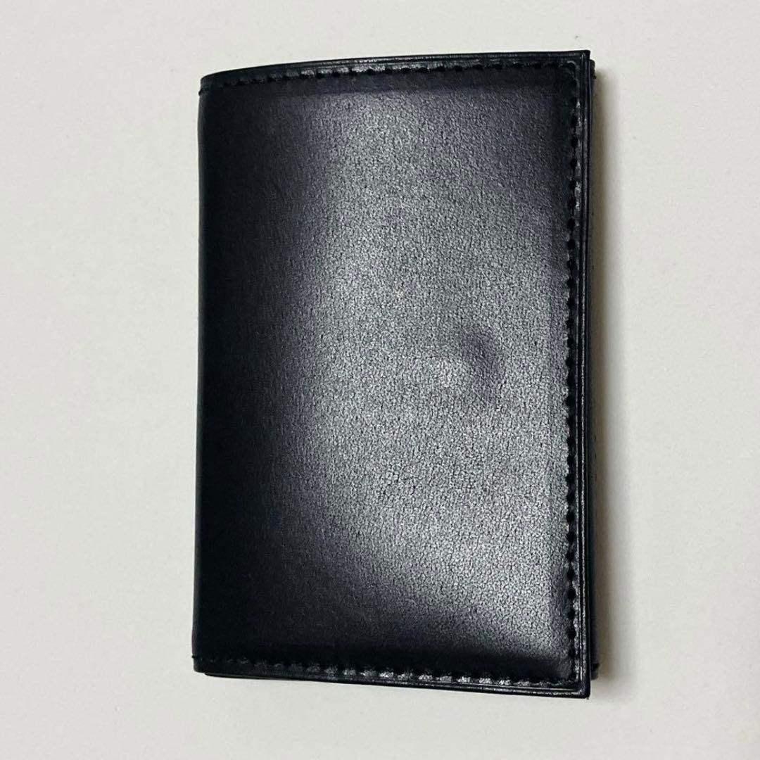 未使用　PRESSo プレッソ　レザー三つ折り財布　ミニ財布　黒　ミニマリスト