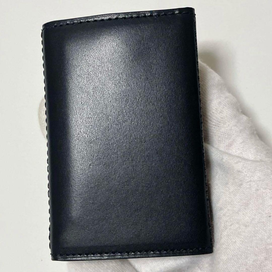 未使用　PRESSo プレッソ　レザー三つ折り財布　ミニ財布　黒　ミニマリスト