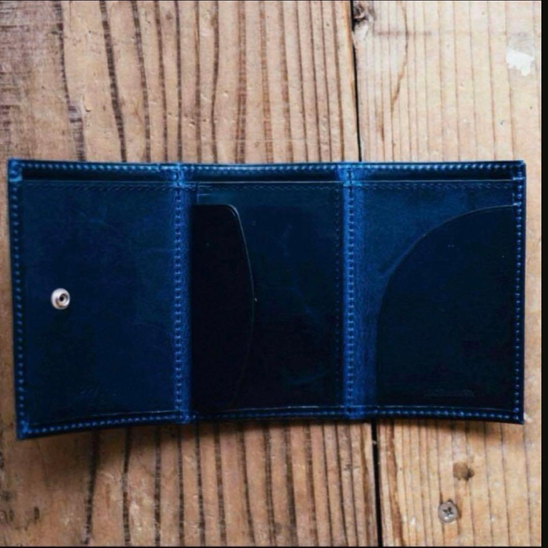 未使用　PRESSo プレッソ　レザー三つ折り財布　ミニ財布　黒　ミニマリスト