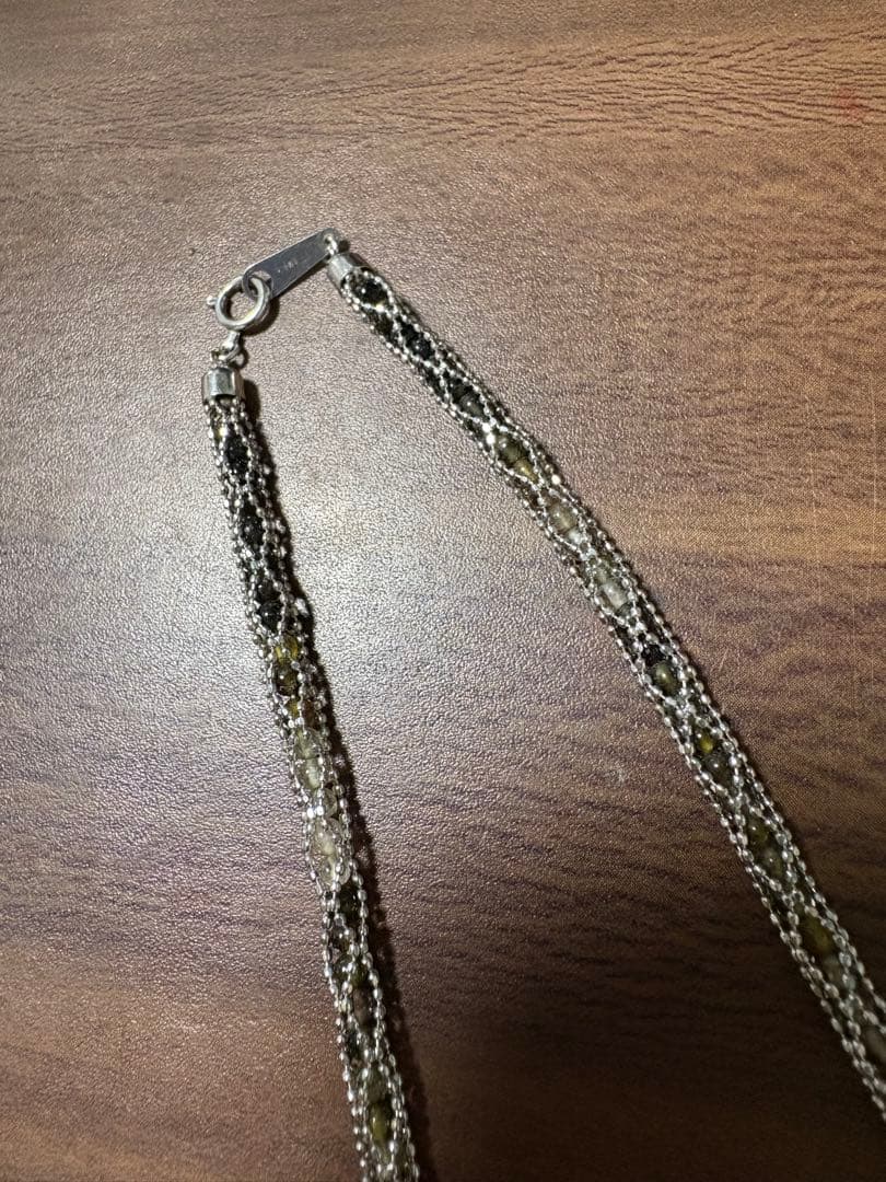 み 豪華 K18WG ネックレス 宝石 12.9g