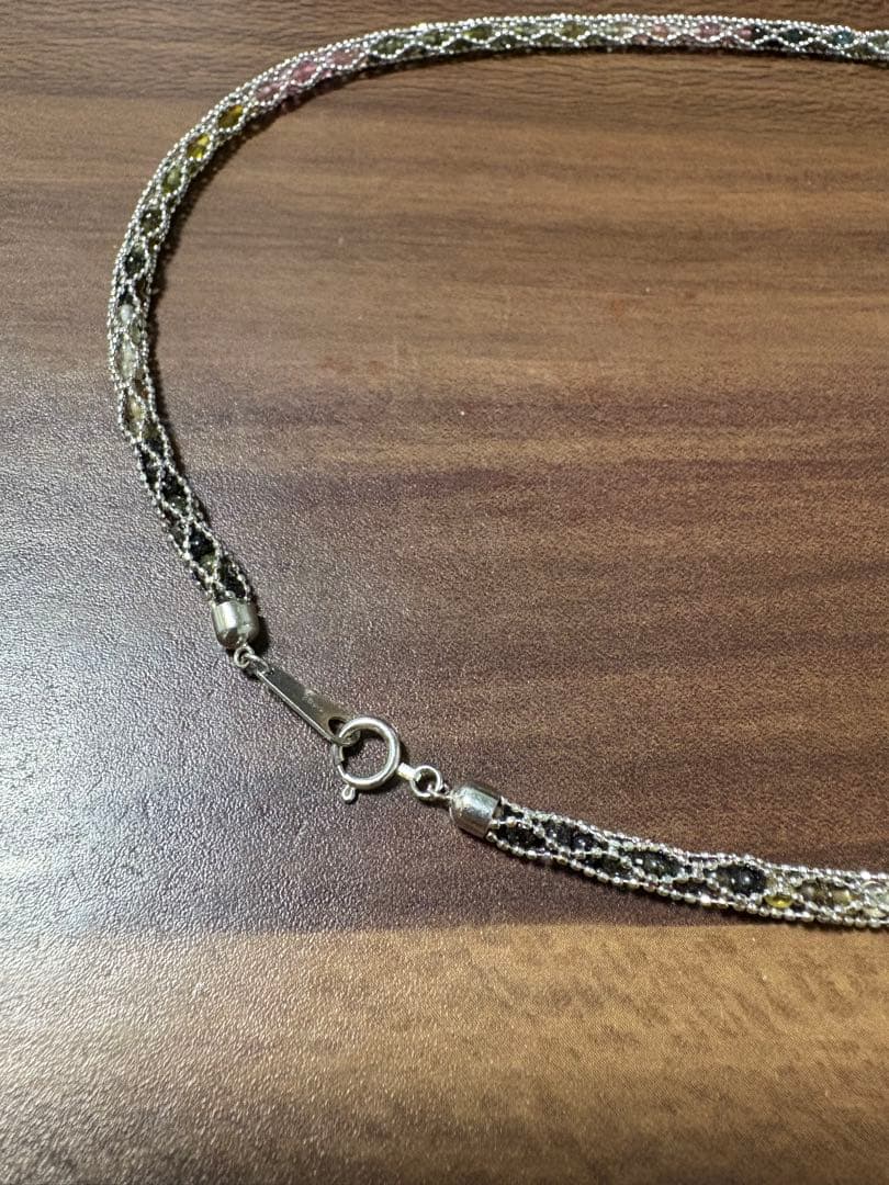 み 豪華 K18WG ネックレス 宝石 12.9g