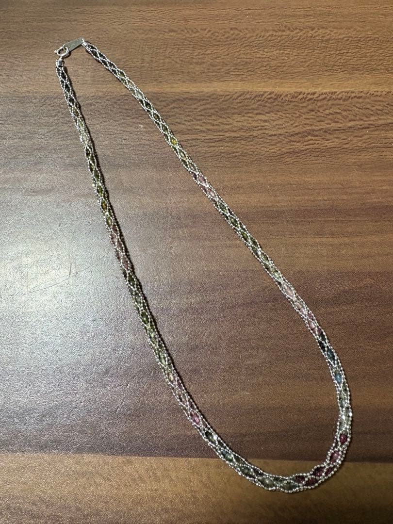 み 豪華 K18WG ネックレス 宝石 12.9g