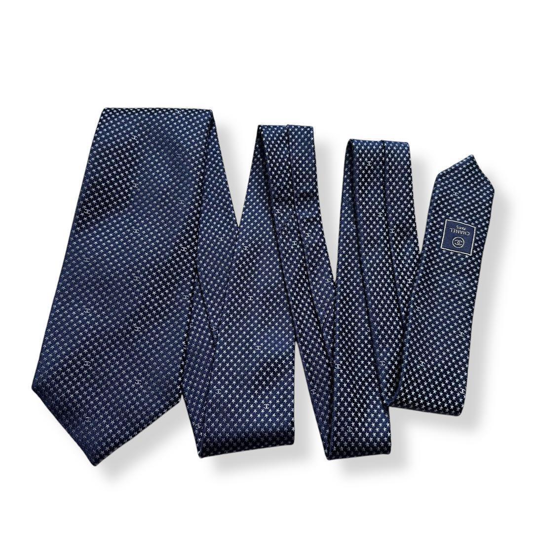 箱付き✨未使用級美品✨CHANEL ネクタイ　シャネル ココマーク　ジャガード