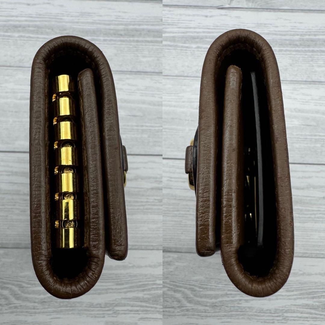 【美品】GUCCI　ホースビット　GG柄　スプリーム　キーケース　6連　ブラウン