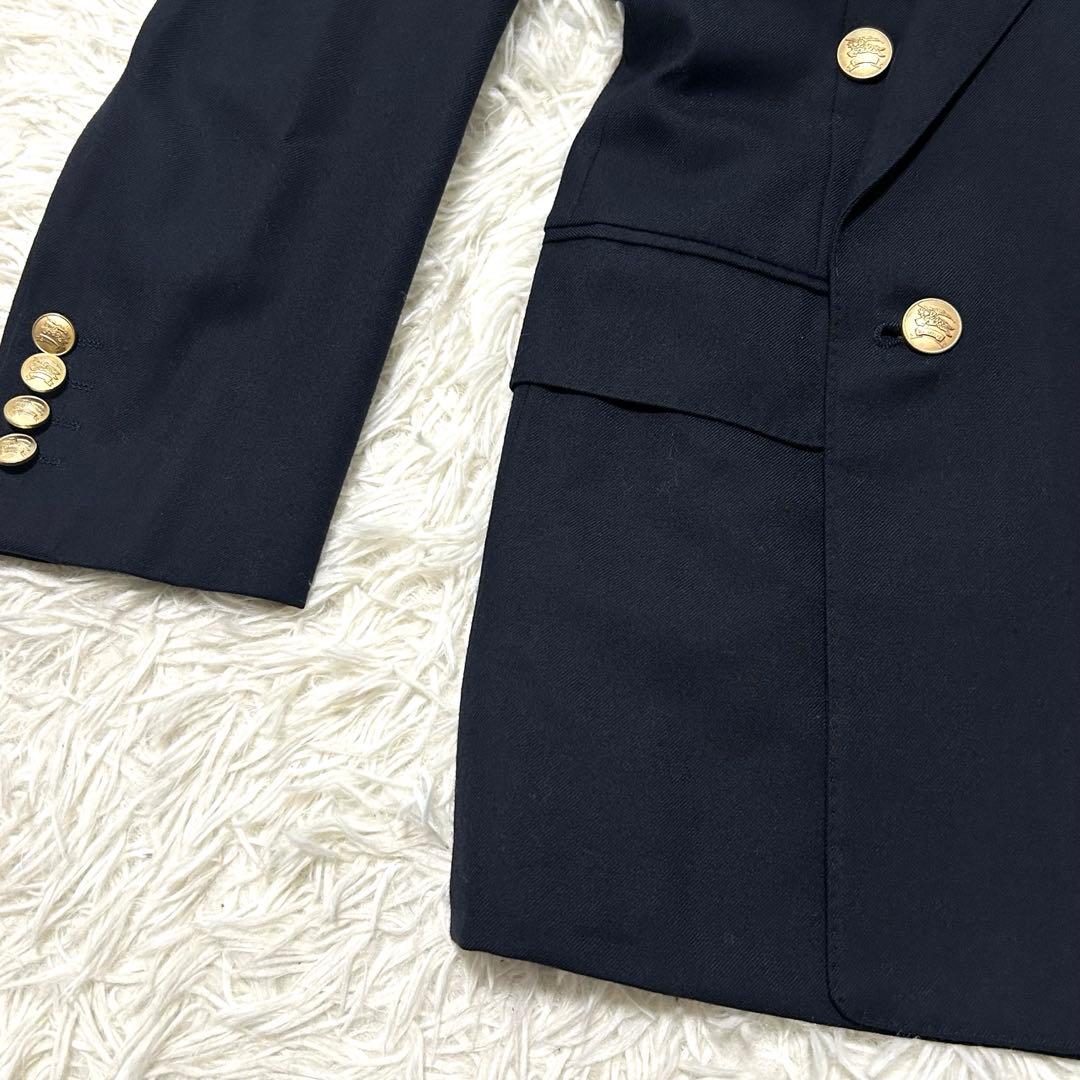 希少　バーバリーズ　テーラードジャケット　7 ネイビー系　金ボタン　ダブル
