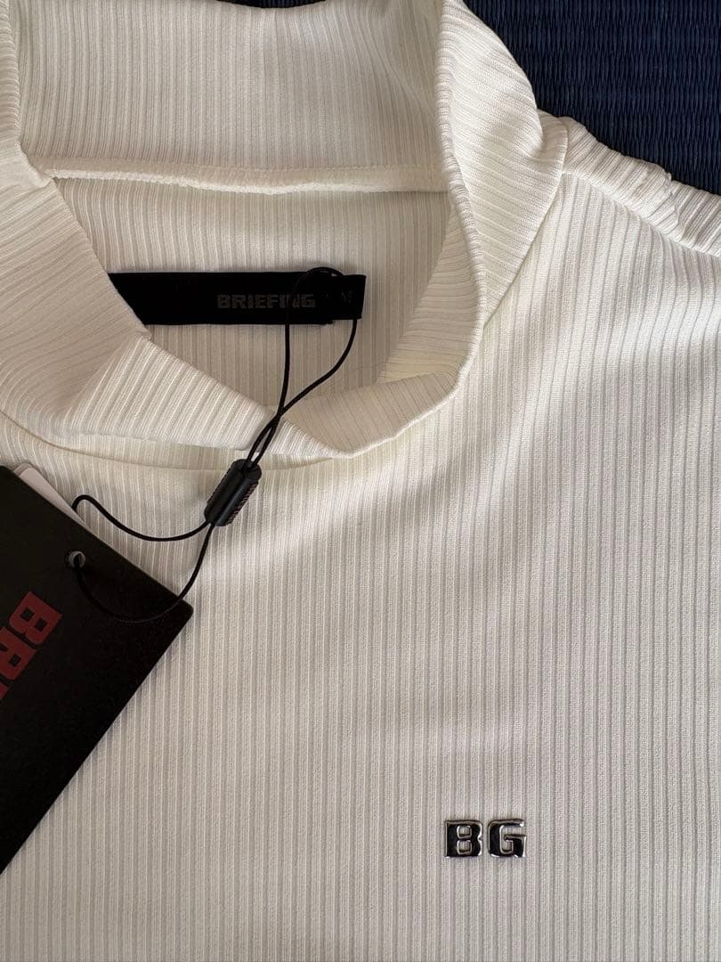 【新品タグ付】BRIEFING リブハイネック　長袖トップス　アイボリー