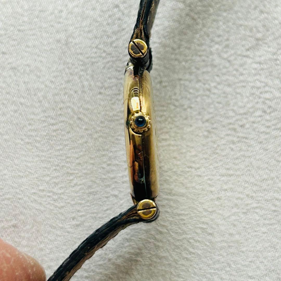 カルティエ　マストヴァンドーム　ヴェルメイユ　 アイボリー文字盤箱付き★不動